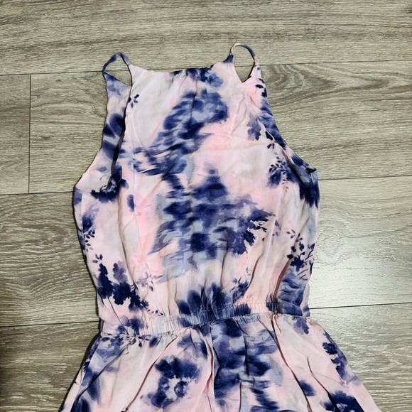 Simply Vera Vera Want Women Pink Flora Tie-Dye Halter Short Dress Size XS - Picture 6 of 11